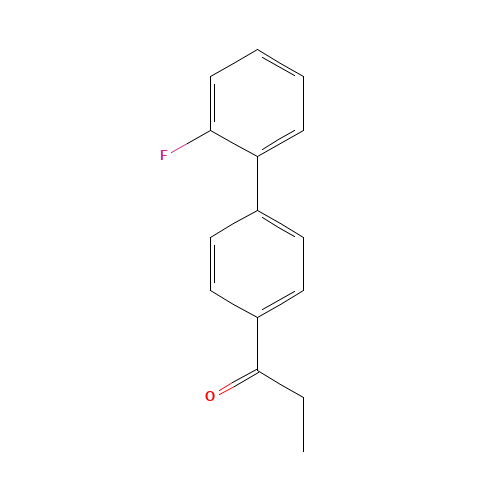 4'-(2-FLUOROPHENYL)PROPIOPHENONE (CAS: 37989-92-7) - Chemical Structure and Molecular Formula 