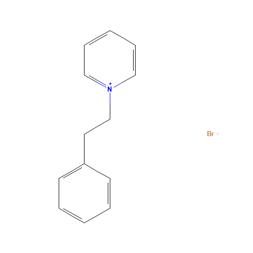 1-(2-Phenylethyl)pyridiniumbromide (CAS: 6324-18-1) - Chemical Structure and Molecular Formula 