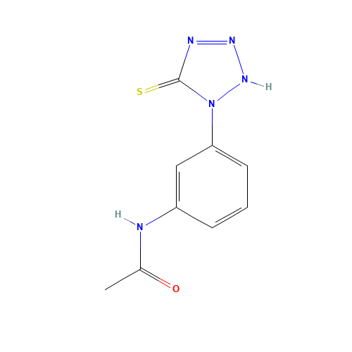 N-[3-(5-Mercapto-1H-1,2,3,4-tetraazol-1-yl)phenyl]acetamide (CAS: 14070-48-5) - Chemical Structure and Molecular Formula 