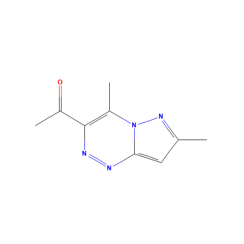 1-(4,7-DIMETHYLPYRAZOLO[5,1-C][1,2,4]TRIAZIN-3-YL)ETHAN-1-ONE (CAS: 175137-64-1) - Chemical Structure and Molecular Formula 