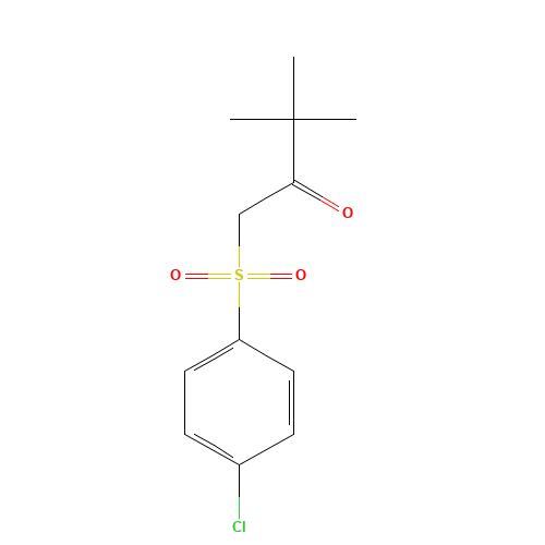 1-(4'-CHLOROBENZENESULFONYL)-3,3-DIMETHYLBUTANE-2-ONE (CAS: 207974-06-9) - Chemical Structure and Molecular Formula 