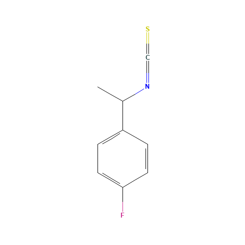 4-FLUORO-ALPHA-METHYLBENZYL ISOTHIOCYANATE (CAS: 182565-27-1) - Chemical Structure and Molecular Formula 