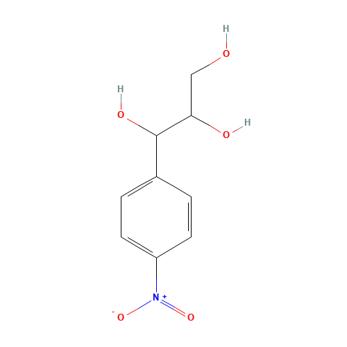 1-(4-NITROPHENYL)GLYCEROL (CAS: 2207-68-3) - Chemical Structure and Molecular Formula 