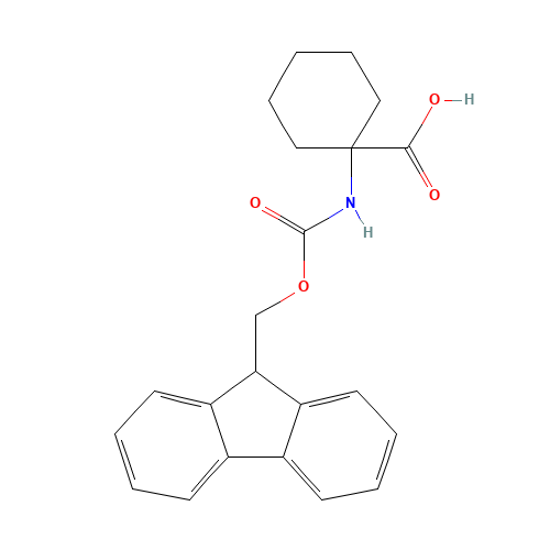 1-(FMOC-AMINO)CYCLOHEXANECARBOXYLIC ACID (CAS: 162648-54-6) - Chemical Structure and Molecular Formula 