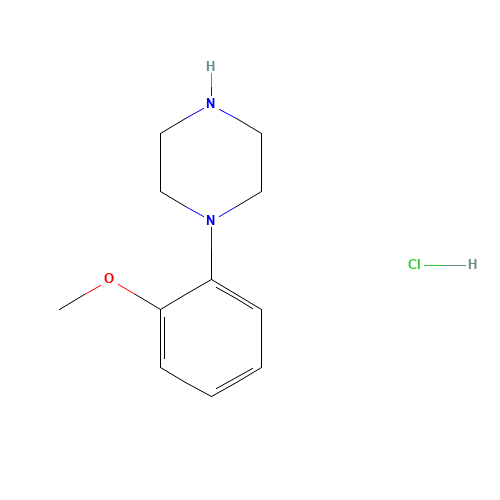 1-(2-Methoxyphenyl)piperazine hydrochloride (CAS: 5464-78-8) - Chemical Structure and Molecular Formula 