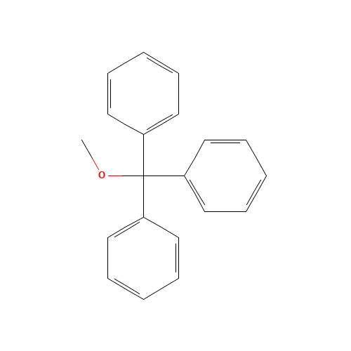 METHYL TRIPHENYLMETHYL ETHER (CAS: 596-31-6) - Chemical Structure and Molecular Formula 