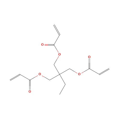 Trimethylolpropane triacrylate (CAS: 15625-89-5) - Chemical Structure and Molecular Formula 