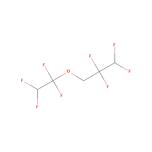 1,1,2,2-Tetrafluoroethyl-2,2,3,3-tetrafluoropropylether (CAS: 16627-68-2) - Chemical Structure and Molecular Formula 