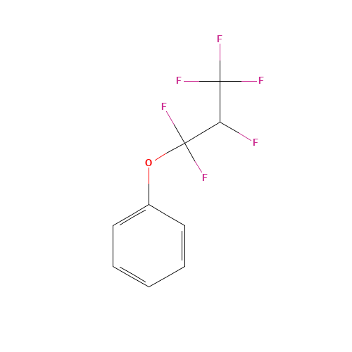 1,1,2,3,3,3-HEXAFLUOROPROPOXYBENZENE (CAS: 357-98-2) - Chemical Structure and Molecular Formula 
