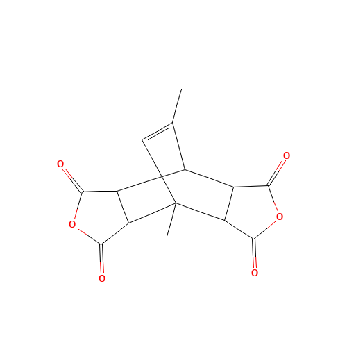 1,14-DIMETHYL-4,10-DIOXATETRACYCLO[5.5.2.0(2,6).0(8,12)]TETRADEC-13-ENE-3,5,9,11-TETRAONE (CAS: 32251-35-7) - Chemical Structure and Molecular Formula 