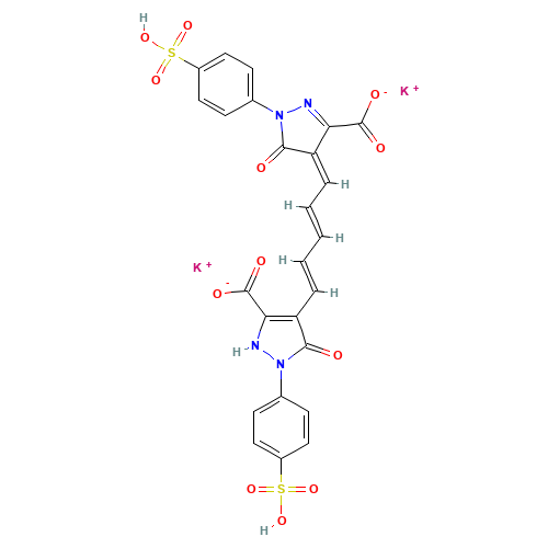 4,4'-BIS[3-CARBOXY-5-OXO-1-(4-SULFOPHENYL)-2-PYRAZOLIN-4-YL]PENTAMETHINE OXONOLE DIPOTASSIUM SALT (CAS: 51858-17-4) - Related Chemical Product
