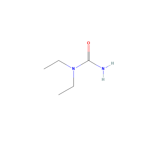 1,1-DIETHYLUREA (CAS: 634-95-7) - Chemical Structure and Molecular Formula 