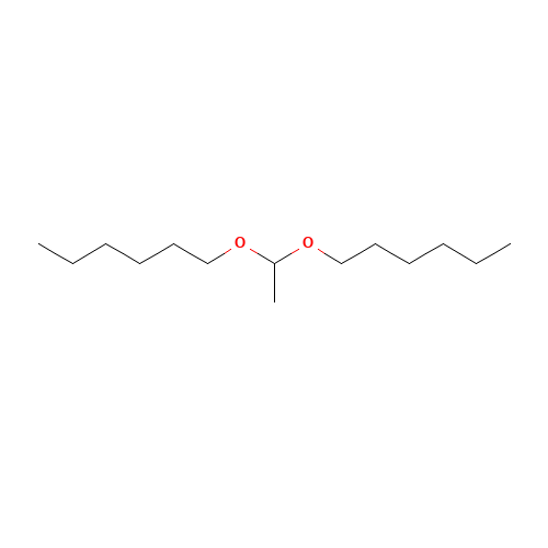 ACETALDEHYDE DI-N-HEXYL ACETAL (CAS: 5405-58-3) - Chemical Structure and Molecular Formula 