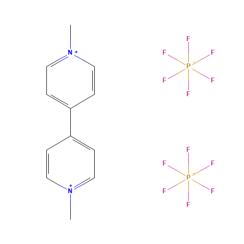 1,1'-Dimethyl-4,4'-bipyridinium bishexafluorophosphate (CAS: 67994-95-0) - Chemical Structure and Molecular Formula 