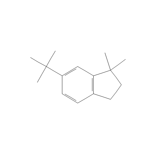 1,1-Dimethyl-6-tert-butyl-indan (CAS: 3605-31-0) - Chemical Structure and Molecular Formula 
