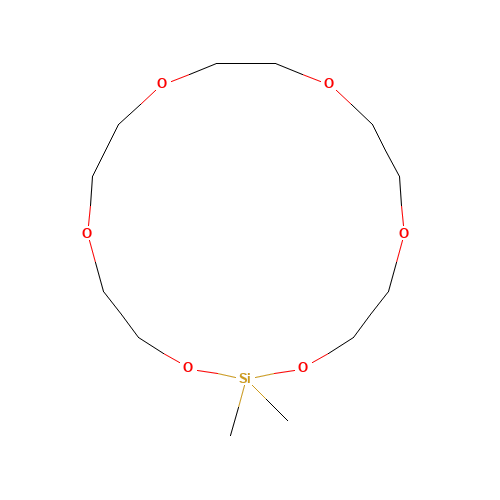 1,1-DIMETHYLSILA-17-CROWN-6 (CAS: 83890-22-6) - Chemical Structure and Molecular Formula 