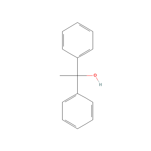1,1-DIPHENYLETHANOL (CAS: 599-67-7) - Chemical Structure and Molecular Formula 