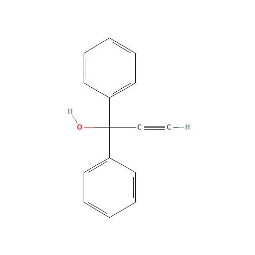 1,1-DIPHENYL-2-PROPYN-1-OL (CAS: 3923-52-2) - Chemical Structure and Molecular Formula 