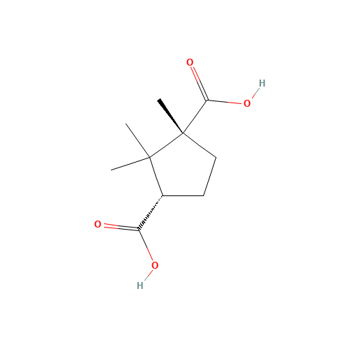D-(+)-Camphoric acid (CAS: 124-83-4) - Chemical Structure and Molecular Formula 