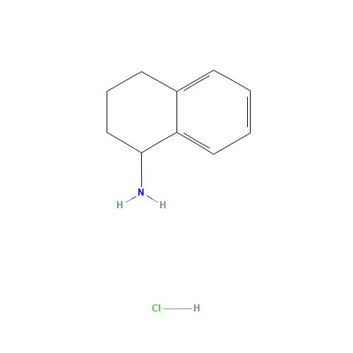 1,2,3,4-TETRAHYDRO-1-NAPHTHYLAMINE HYDROCHLORIDE (CAS: 49800-23-9) - Chemical Structure and Molecular Formula 