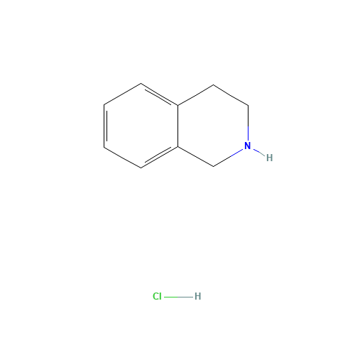 1,2,3,4-TETRAHYDROISOQUINOLINE HYDROCHLORIDE (CAS: 14099-81-1) - Chemical Structure and Molecular Formula 