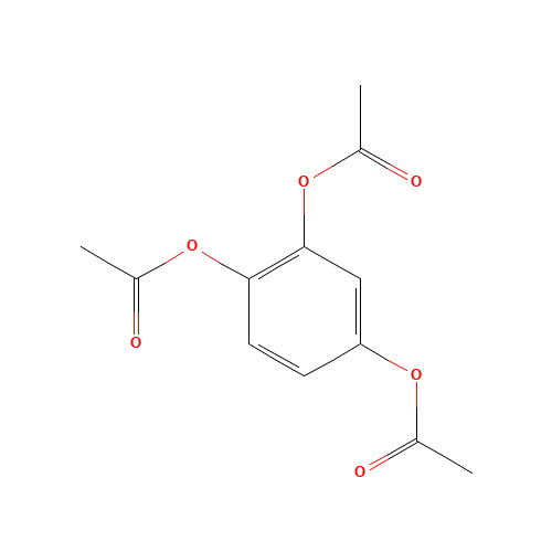 1,2,4-Triacetoxybenzene (CAS: 613-03-6) - Chemical Structure and Molecular Formula 