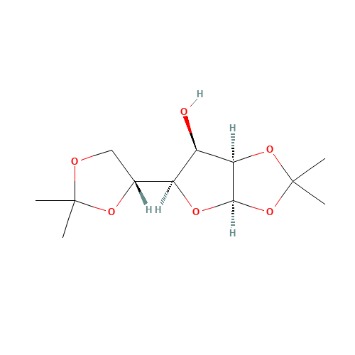 DIACETONE-D-GLUCOSE (CAS: 14686-89-6) - Chemical Structure and Molecular Formula 