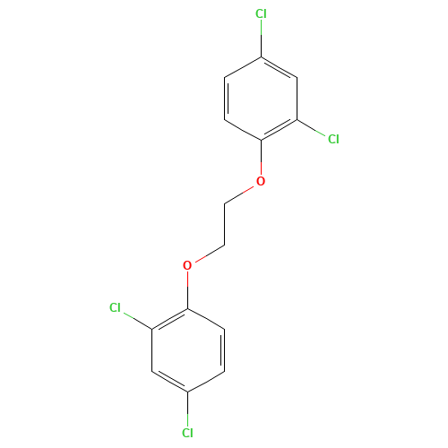 1,2-BIS(2,4-DICHLOROPHENOXY)ETHANE (CAS: 6339-70-4) - Chemical Structure and Molecular Formula 