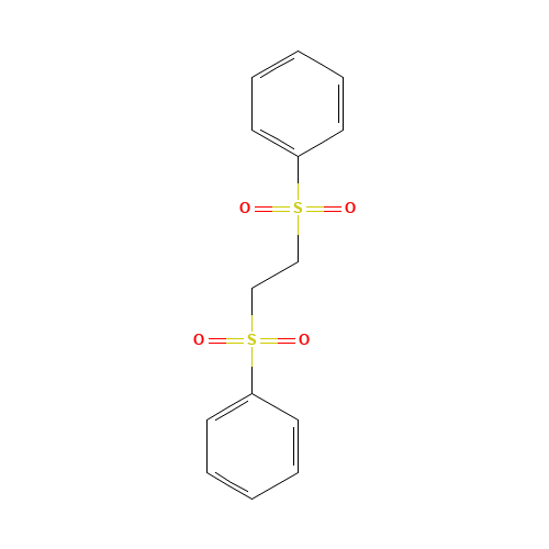 1,2-BIS(PHENYLSULFONYL)ETHANE (CAS: 599-94-0) - Chemical Structure and Molecular Formula 