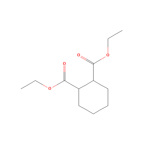 1,2-Cyclohexanedicarboxylic acid diethyl ester (CAS: 10138-59-7) - Chemical Structure and Molecular Formula 