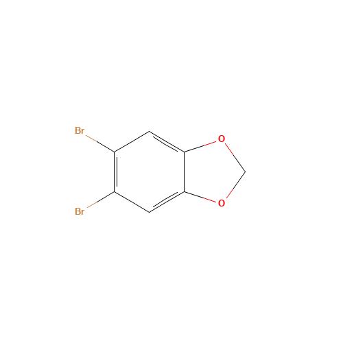 1,2-DIBROMO-4,5-(METHYLENEDIOXY)BENZENE (CAS: 5279-32-3) - Chemical Structure and Molecular Formula 