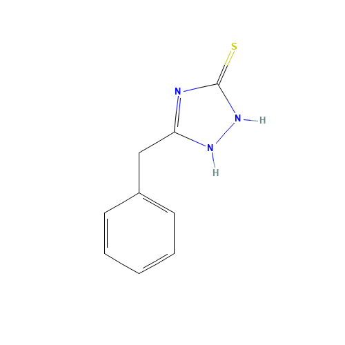 3H-1,2,4-Triazole-3-thione,1,2-dihydro-5-(phenylmethyl)- (CAS: 28384-40-9) - Chemical Structure and Molecular Formula 