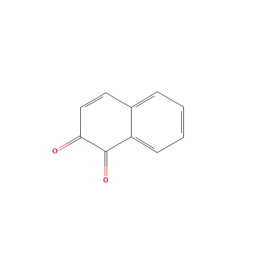 1,2-NAPHTHOQUINONE (CAS: 524-42-5) - Chemical Structure and Molecular Formula 