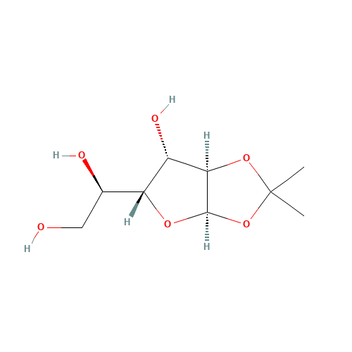 1,2-O-Isopropylidene-D-glucofuranose (CAS: 18549-40-1) - Chemical Structure and Molecular Formula 