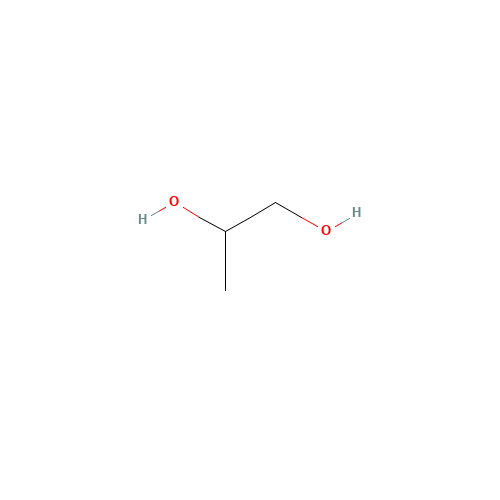 1,2-Propanediol (CAS: 57-55-6) - Chemical Structure and Molecular Formula 