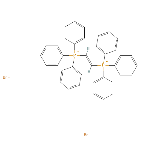 1,2-VINYLENEBIS(TRIPHENYLPHOSPHONIUM BROMIDE) (CAS: 54770-27-3) - Chemical Structure and Molecular Formula 
