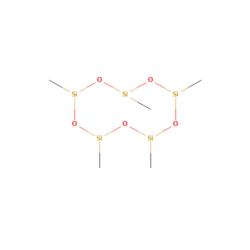 PENTAMETHYLCYCLOPENTASILOXANE (CAS: 6166-86-5) - Chemical Structure and Molecular Formula 