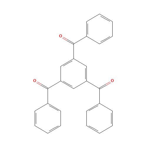 1,3,5-TRIBENZOYLBENZENE (CAS: 25871-69-6) - Chemical Structure and Molecular Formula 