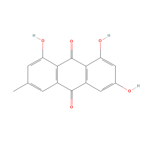 Emodin (CAS: 518-82-1) - Chemical Structure and Molecular Formula 