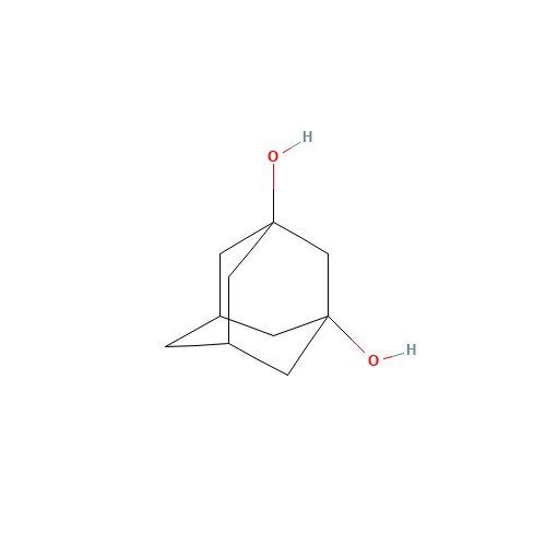 1,3-Dihydroxyadamantane (CAS: 5001-18-3) - Chemical Structure and Molecular Formula 