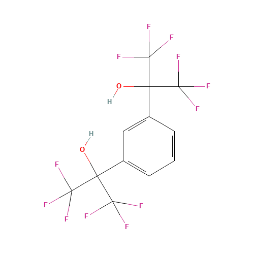 1,3-BIS(2-HYDROXYHEXAFLUOROISOPROPYL)BENZENE (CAS: 802-93-7) - Chemical Structure and Molecular Formula 