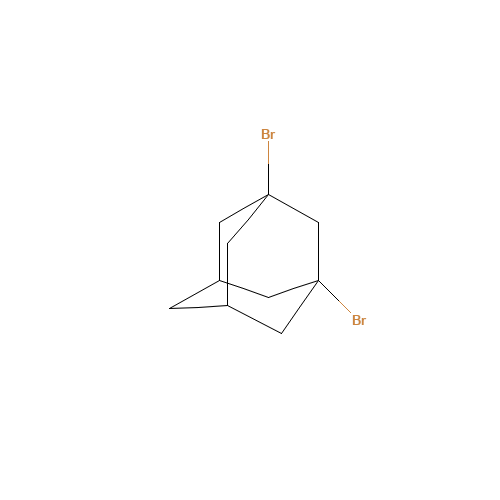 1,3-Dibromoadamantane (CAS: 876-53-9) - Chemical Structure and Molecular Formula 