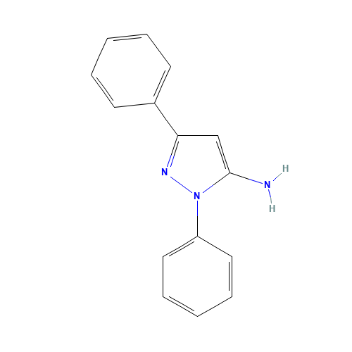 5-AMINO-1,3-DIPHENYLPYRAZOLE (CAS: 5356-71-8) - Chemical Structure and Molecular Formula 