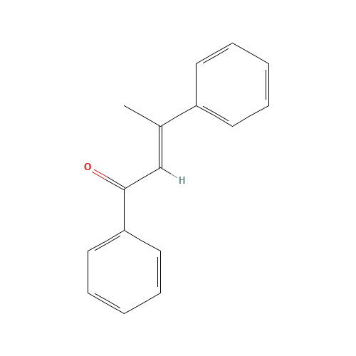 1,3-DIPHENYL-2-BUTEN-1-ONE (CAS: 495-45-4) - Chemical Structure and Molecular Formula 