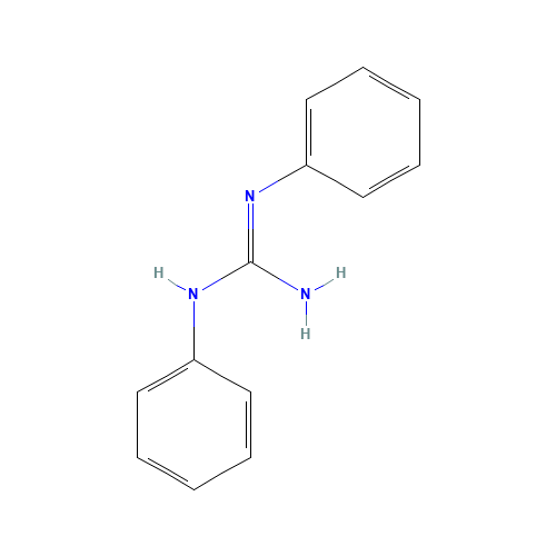 1,3-Diphenylguanidine (CAS: 102-06-7) - Chemical Structure and Molecular Formula 
