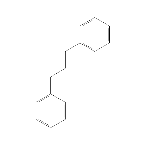 1,3-DIPHENYLPROPANE (CAS: 1081-75-0) - Chemical Structure and Molecular Formula 