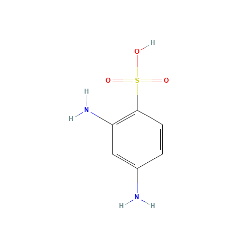 2,4-Diaminobenzenesulfonic acid (CAS: 88-63-1) - Chemical Structure and Molecular Formula 