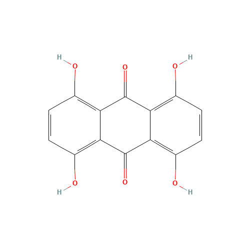 1,4,5,8-TETRAHYDROXYANTHRAQUINONE (CAS: 81-60-7) - Chemical Structure and Molecular Formula 