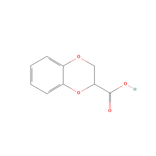 1,4-Benzodioxan-2-carboxylic acid (CAS: 3663-80-7) - Chemical Structure and Molecular Formula 