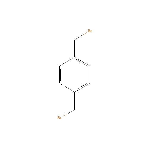 alpha,alpha'-Dibromo-p-xylene (CAS: 623-24-5) - Chemical Structure and Molecular Formula 